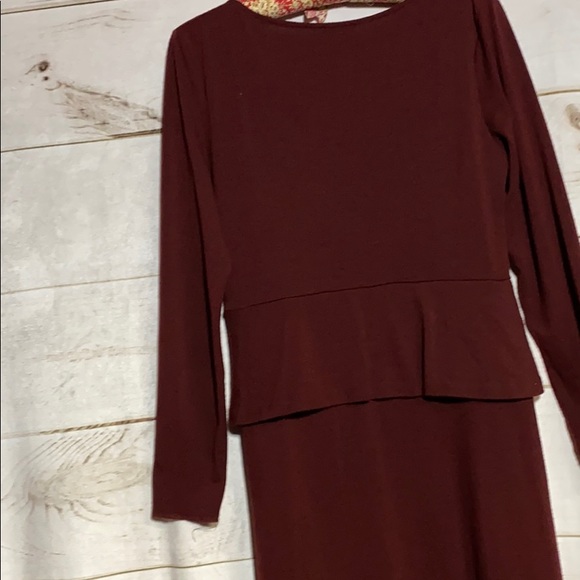 Talbots; Cranberry Red midi dress; Mp - Picture 2 of 8
